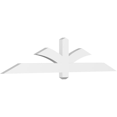 Ekena Millwork Redmond Architectural Grade PVC Gable Bracket, 72"W x 15"H x 2"D x 4"F, 5/12 Pitch GBP072X15X0204RED00